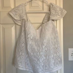 Crop top, white lace